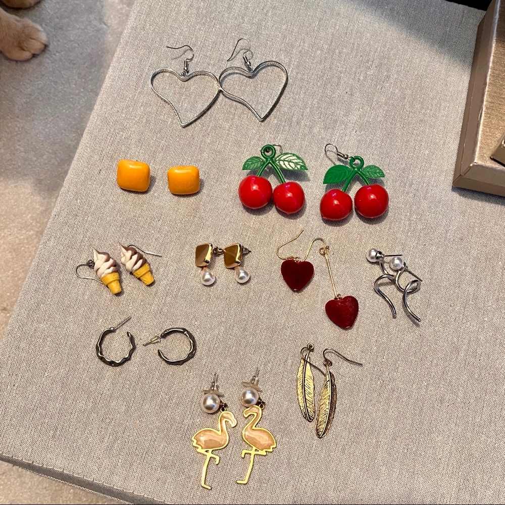 10 styles earrings collection